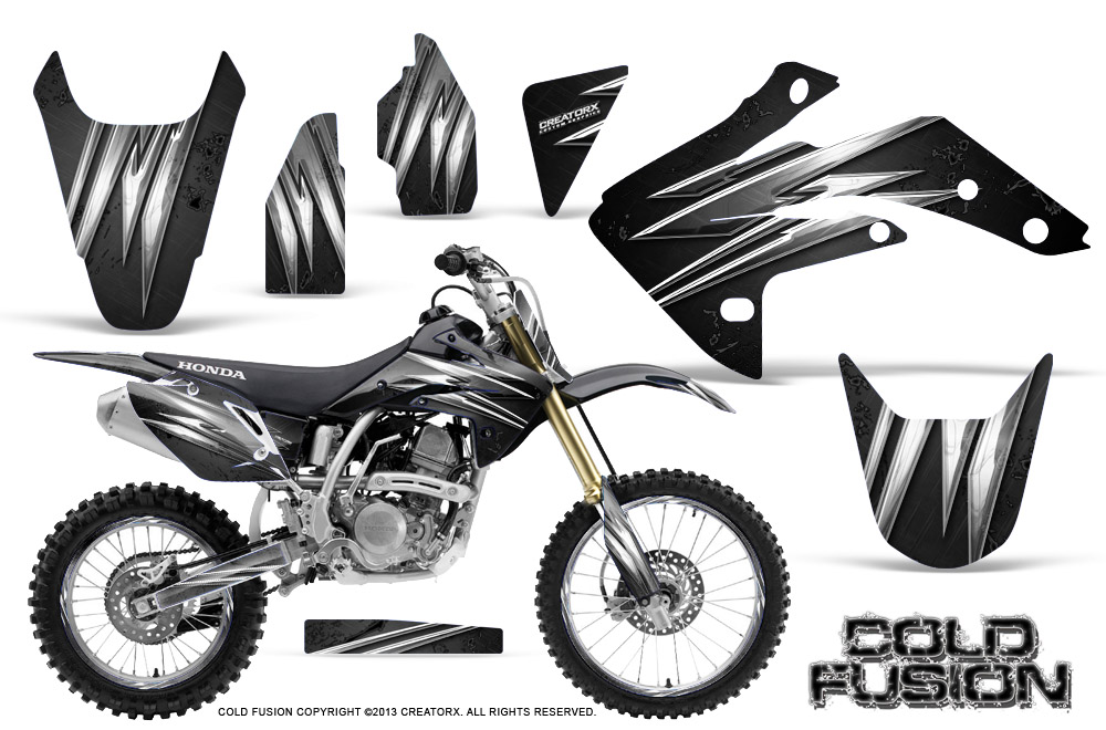 Honda CRF150R 07-10 Graphics Kit Cold Fusion Black NP Rims